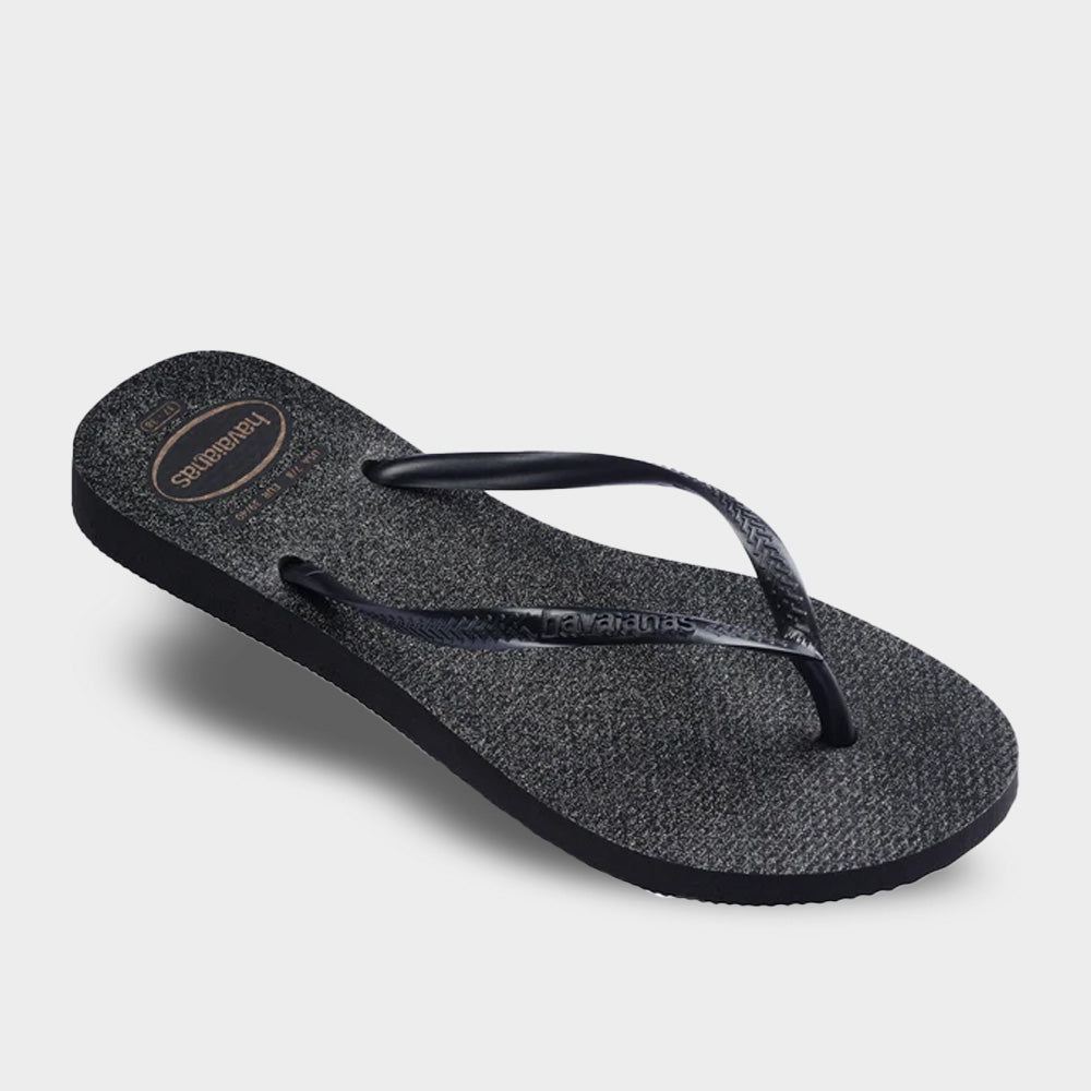 Havaianas Womens Slim Thong Sandals Black