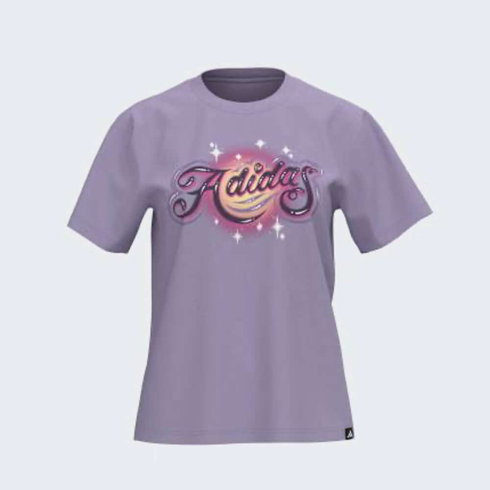 Adidas Womens Airbrush Tee Purple