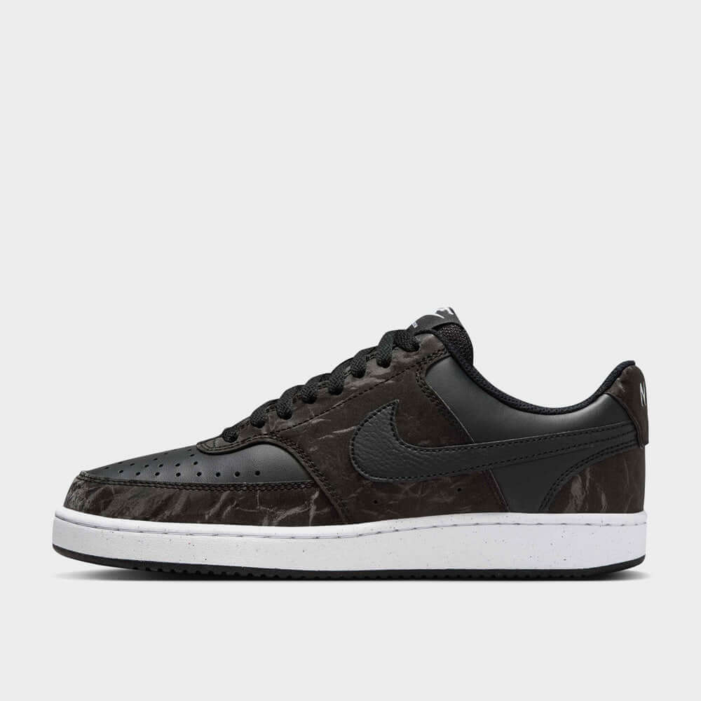 Nike Womens Court Vision Low Sneakers Black