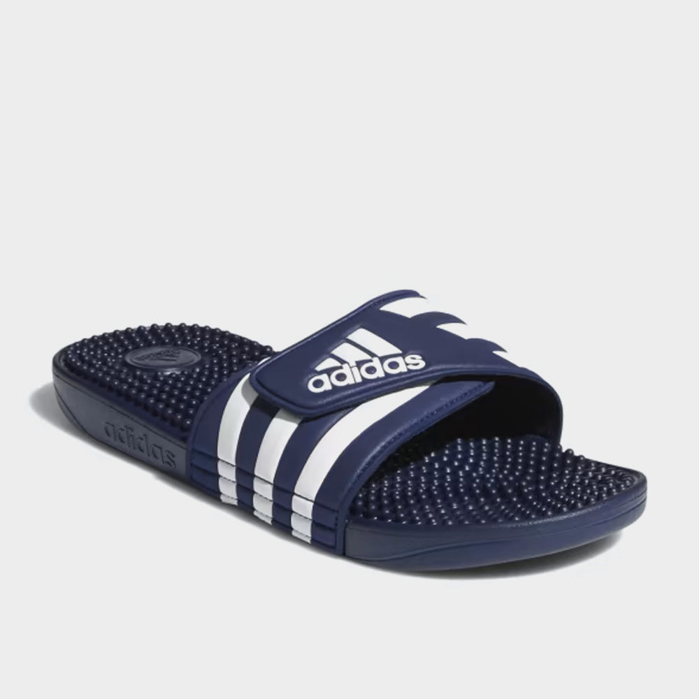 Adidas Unisex Adissage Slides White Navy Sandals