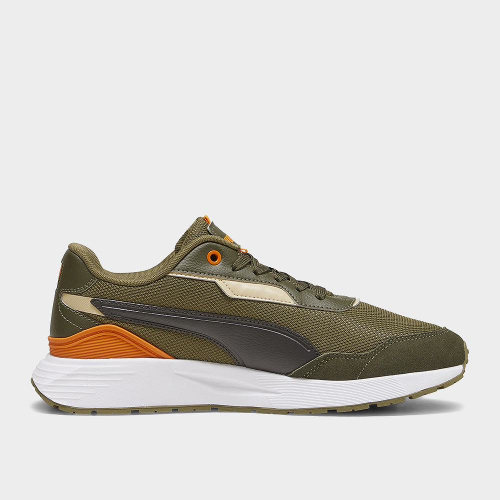 Puma Mens Runtamed Plus Running Sneaker Olive White 173981 Olive Tekkie Town