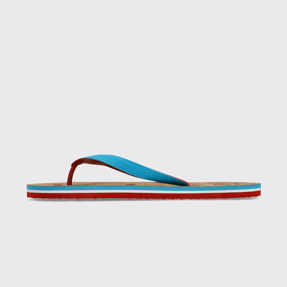 Linear Cork Thong _ 180041 _ Blue