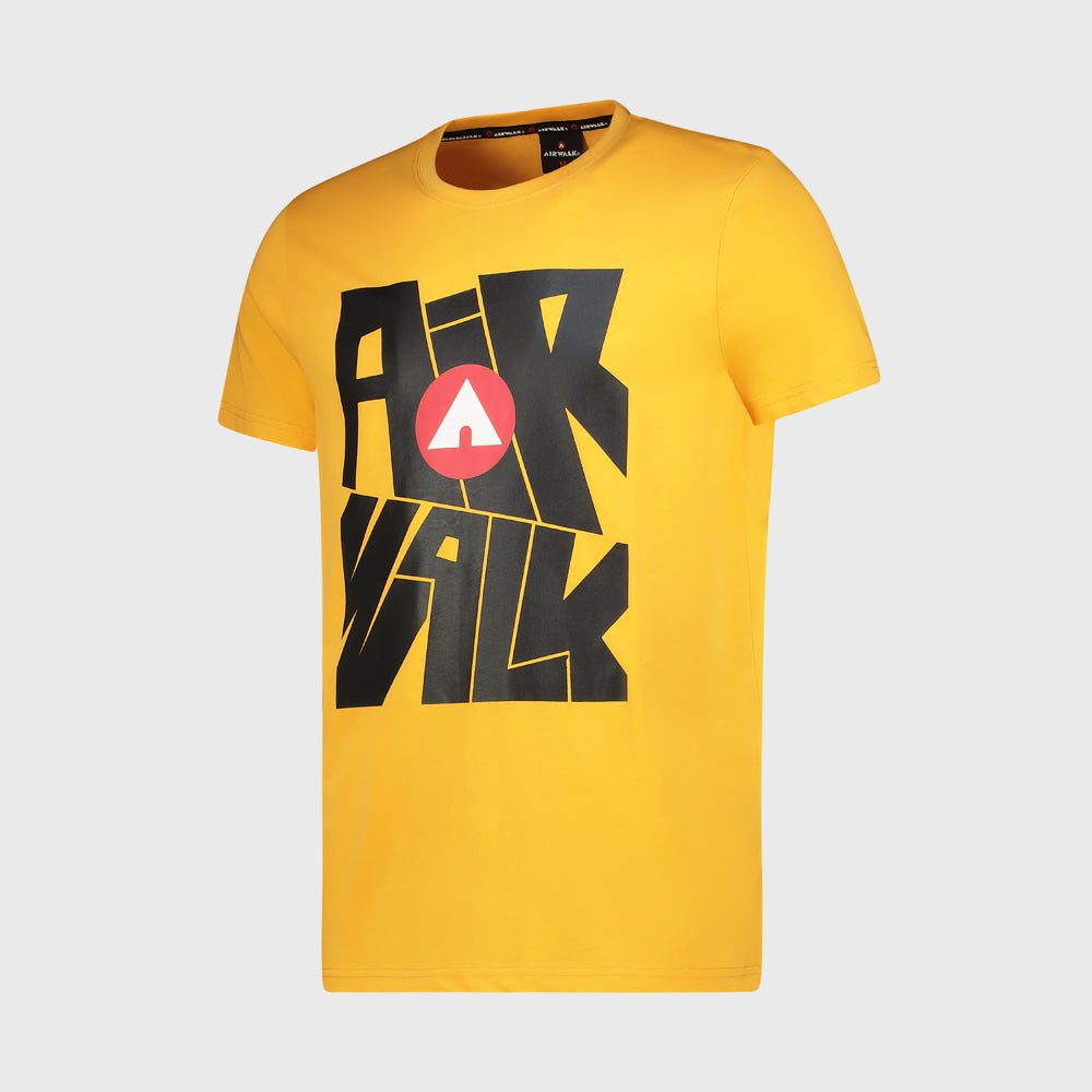 Airwalk Men's Kick Flip Tee Yellow