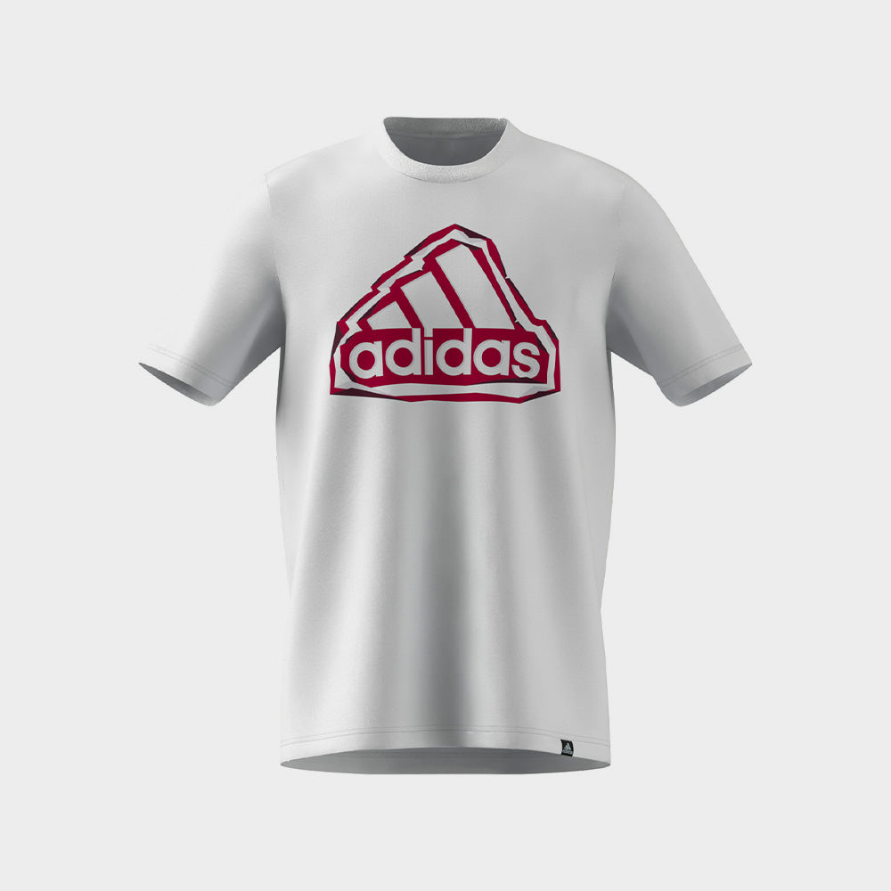 Adidas Mens Field Badge Of Sport Logo Tee White Multi 180886 White Tekkie Town