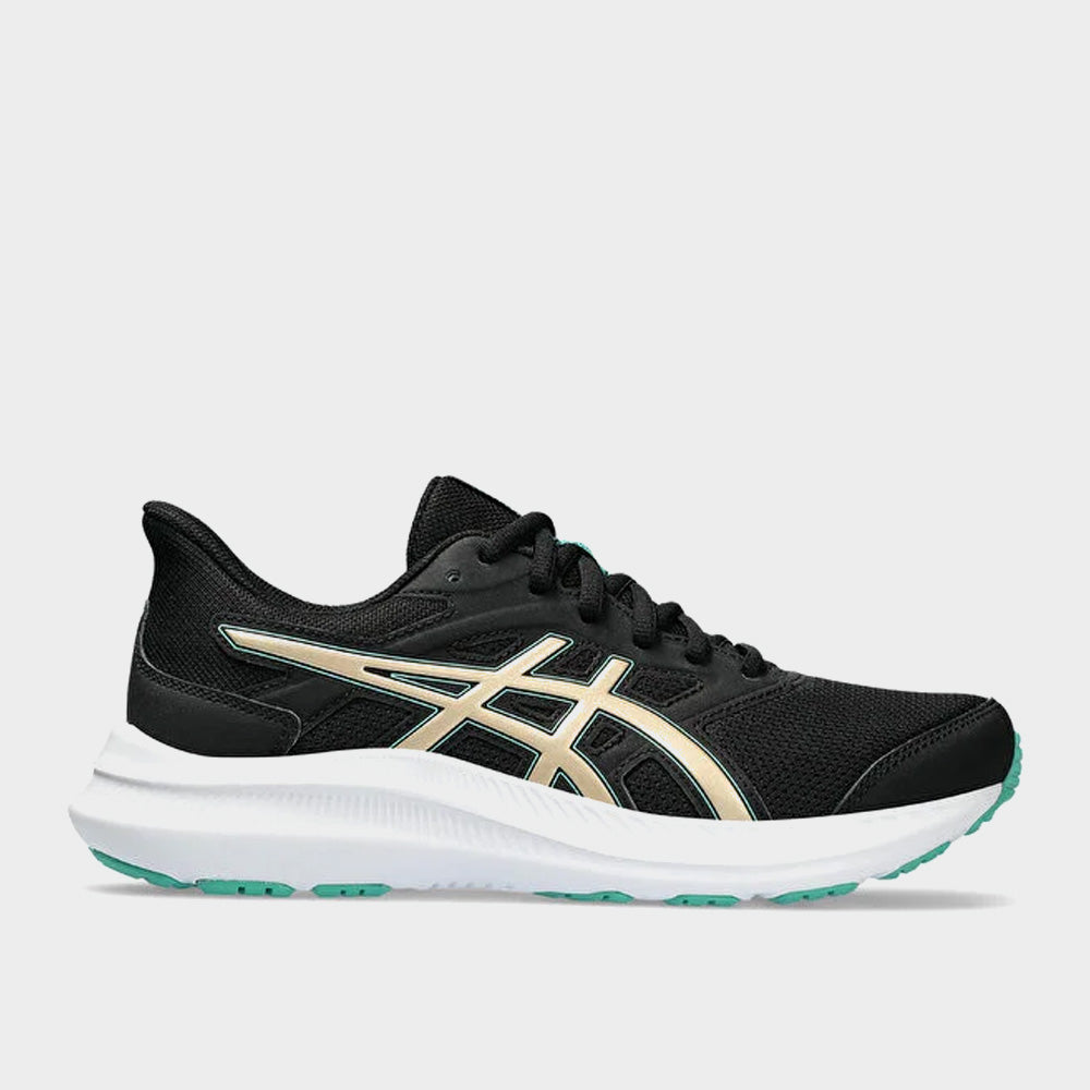 Ladies black asics trainers best sale