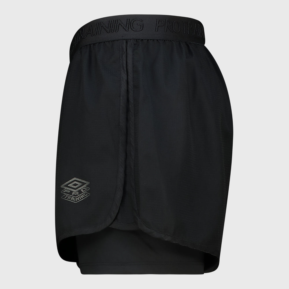 Umbro Womens Pro Training Hybrid Short Black _ 181272 _ Black