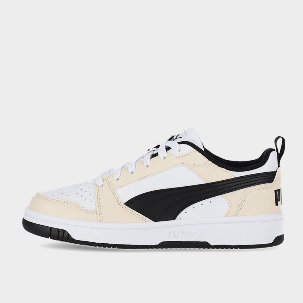 Puma Mens Rebound V6 Low Sneaker White/beige/black  _ 181374 _ White