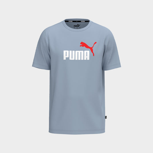 Puma Mens Essential 2 Color Logo Tee Blue/Multi _ 181453 _ Blue