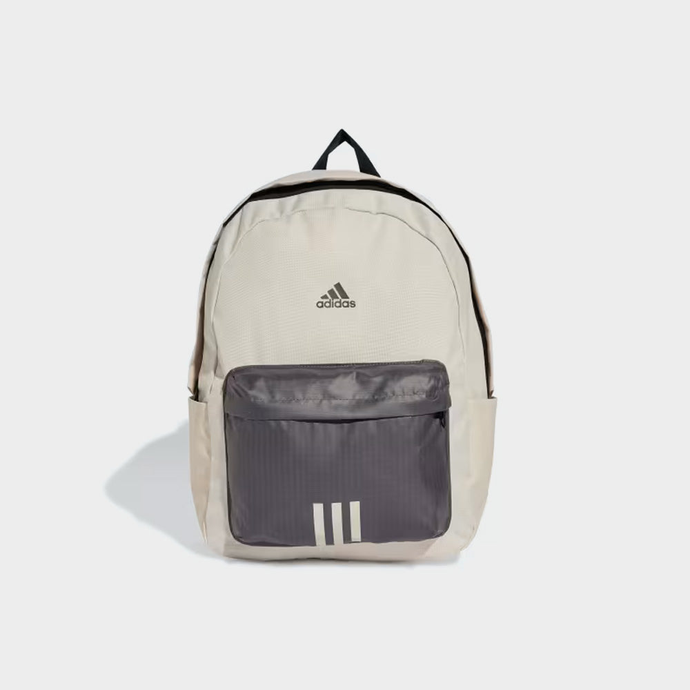 Adidas Performance Classic Badge of Sport 3 Stripes Backpack in Alumina Black