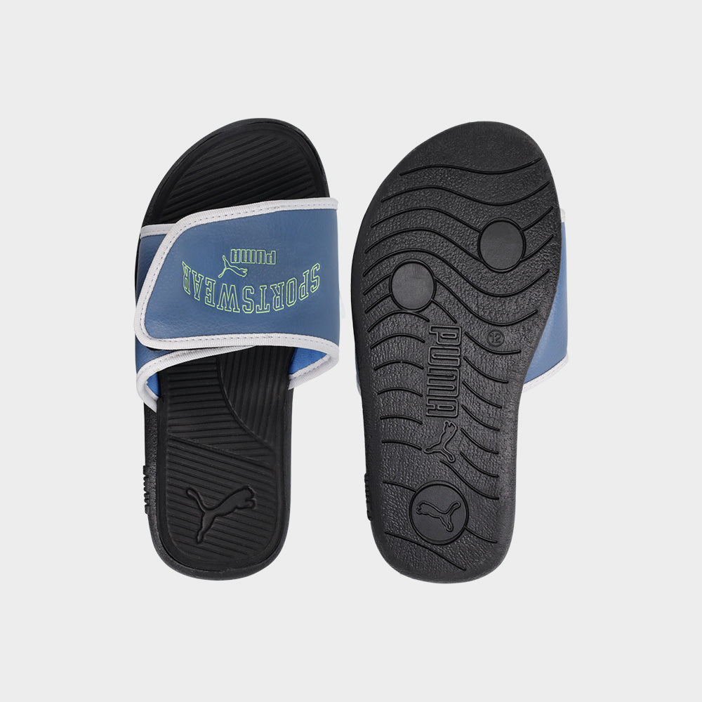 Puma Kids Sporty V 2.0 Sportswear Slide Blue Black 182154 Blue Tekkie Town
