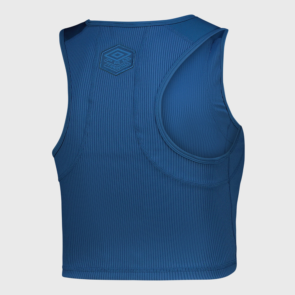Umbro Womens Pro Training Ribbed Crop Top Blue _ 182176 _ Blue