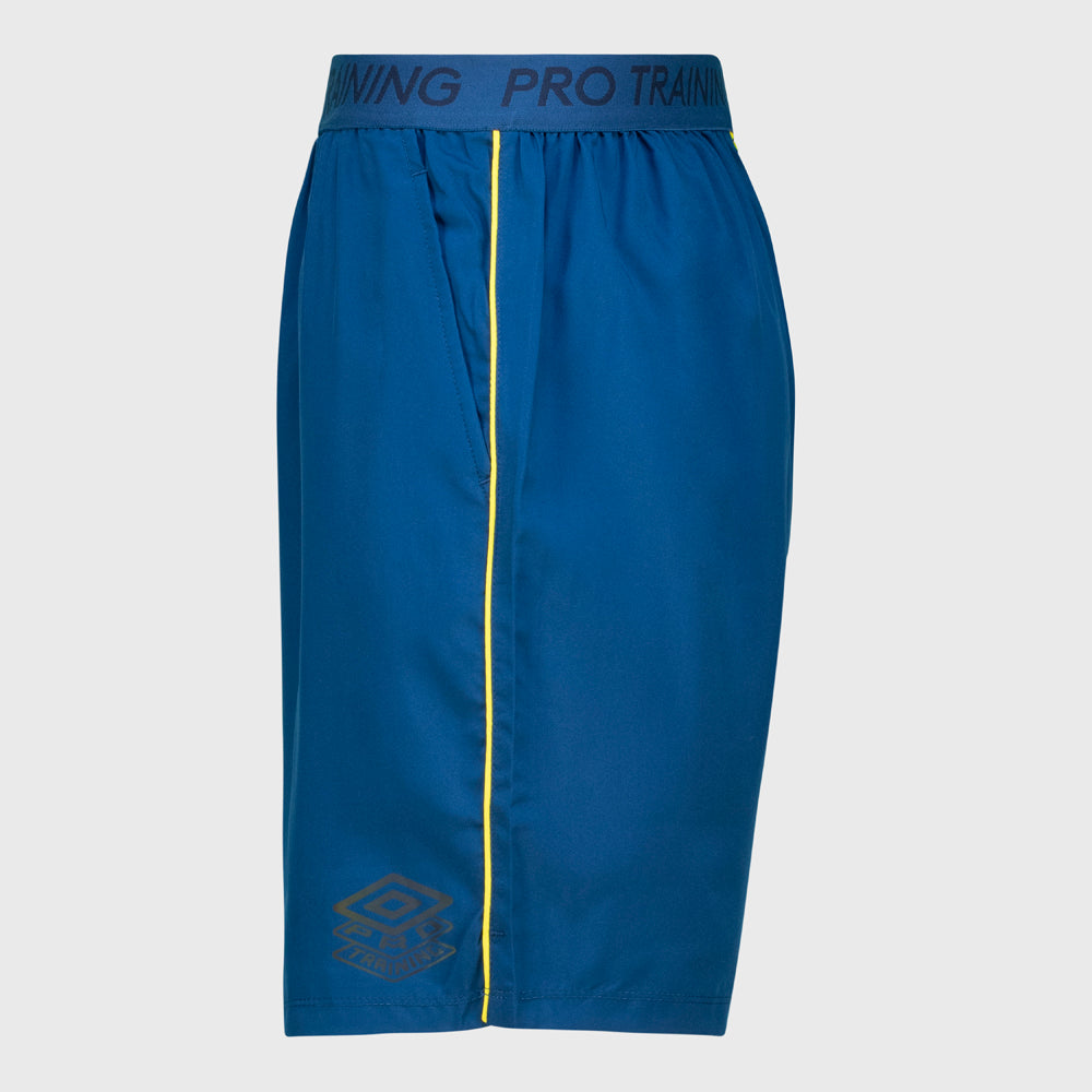 Umbro Mens Pro Training Woven Short Blue/Yellow _ 182177 _ Blue
