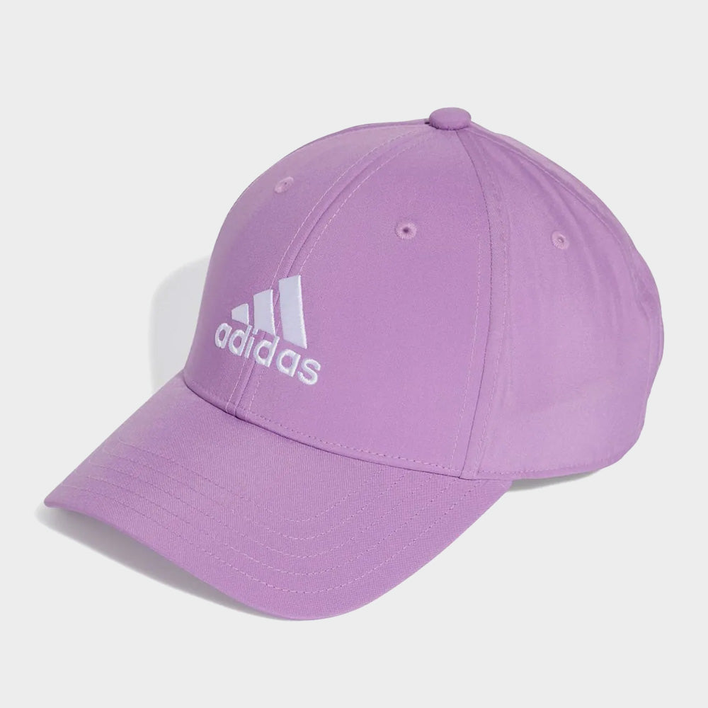 Adidas Unisex Embroidered Logo Lightweight Baseball White Purple Cap