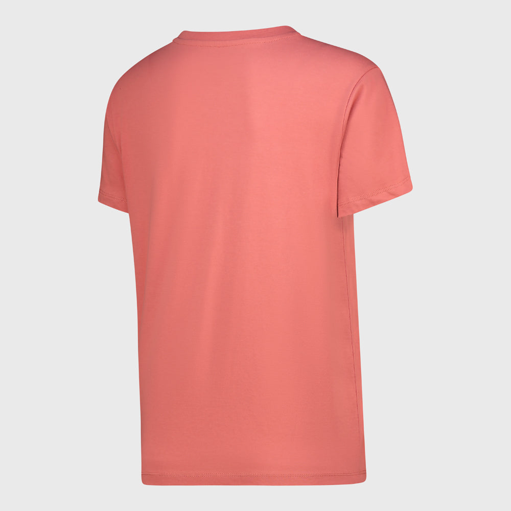 Vans Womans Drop V SS Crew T-Shirt Pink/White _ 182725 _ Pink
