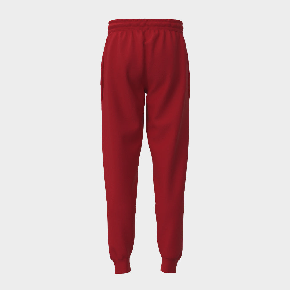 Adidas Mens Essentials Wide-Leg 3 Bar Logo Joggers Red _ 183088 _ Red