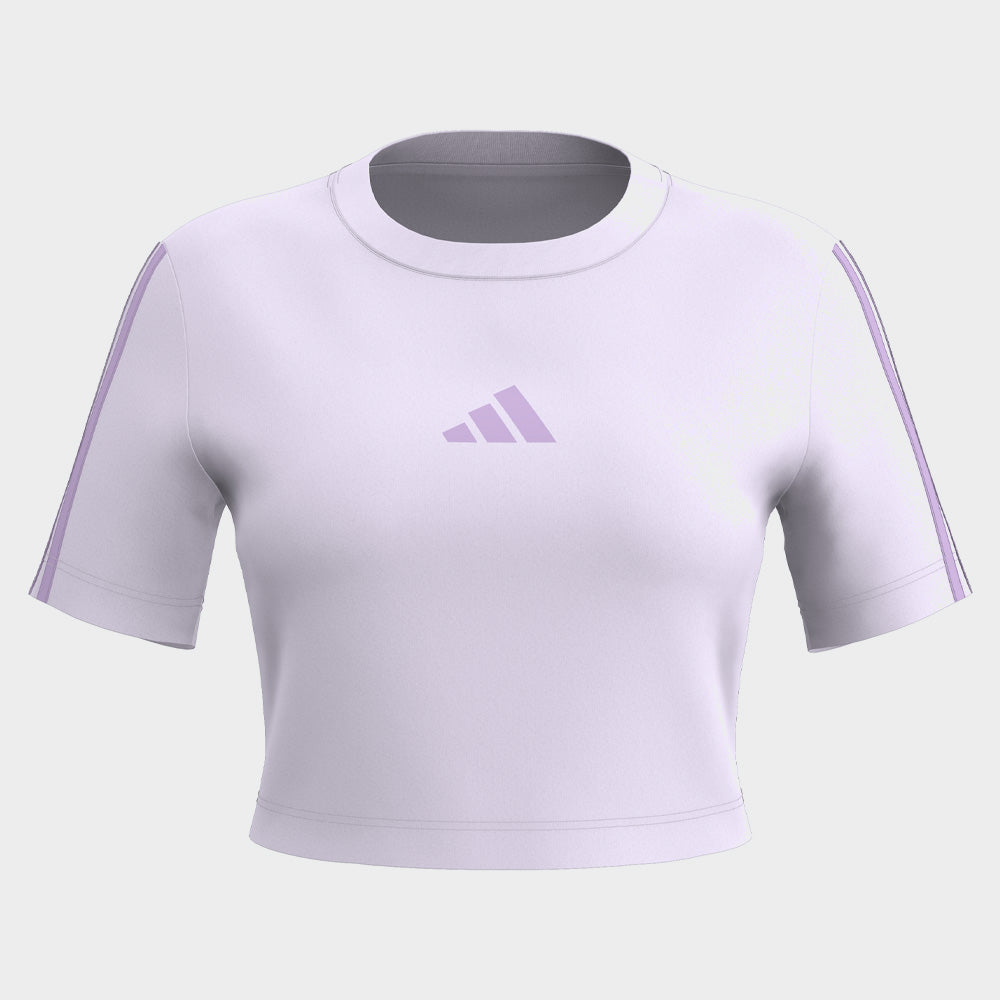 Adidas Womens Essentials 3-Stripes Slim Baby T-shirt Purple _ 183116 _ Purple