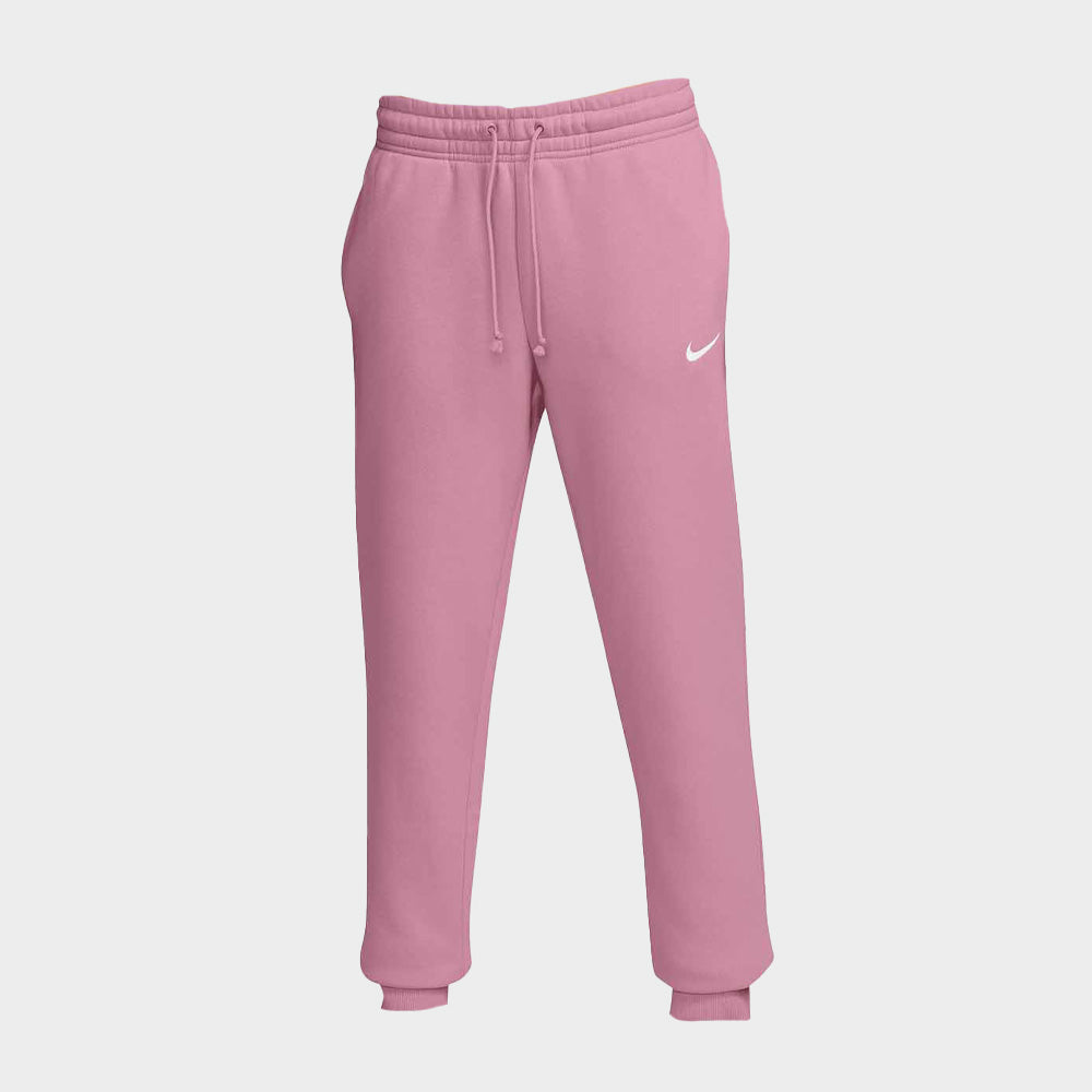 Nike Womens Phoenix Fleece Mid Rise Tracksuit Pants Pink