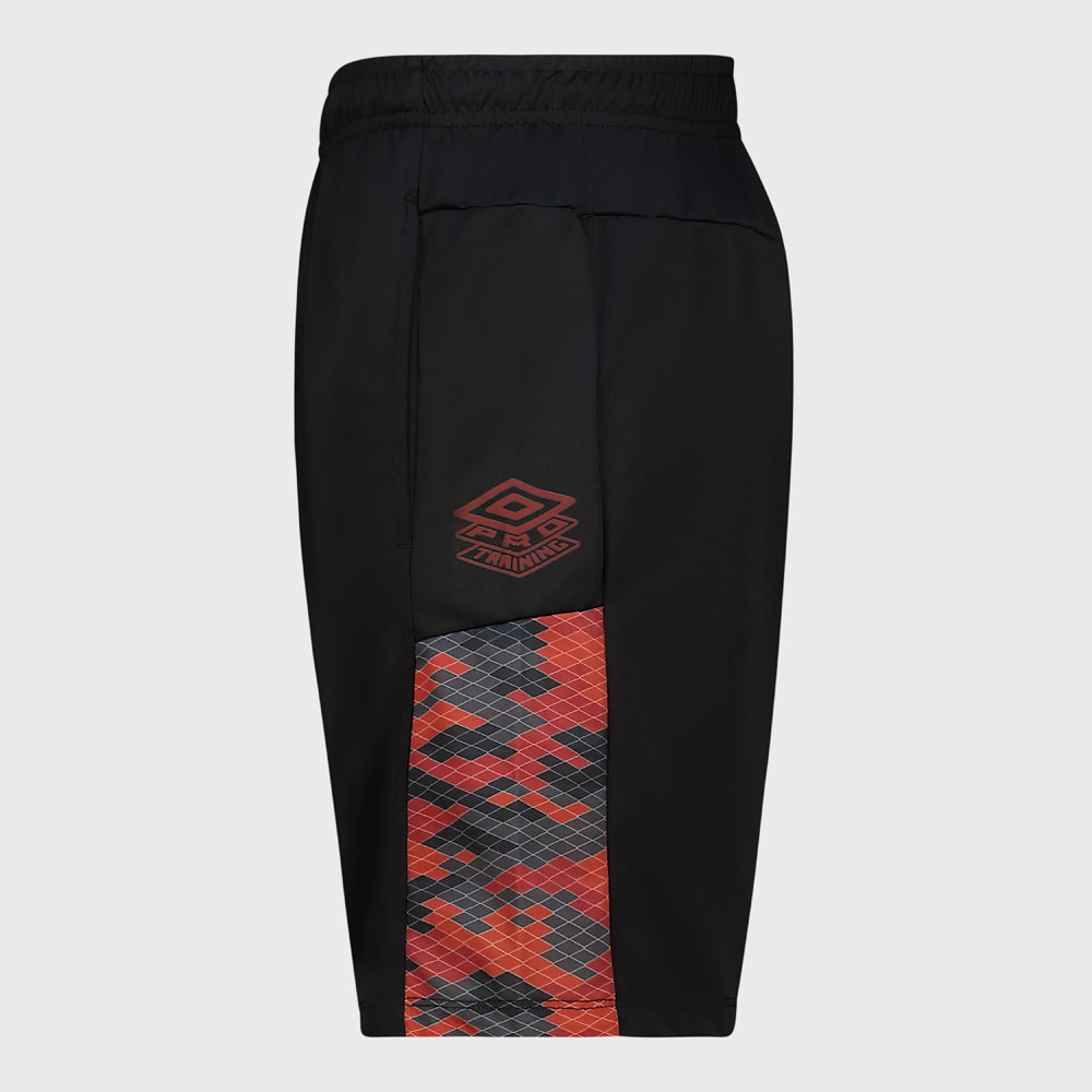 Umbro Mens Pro Training Active Short Black/Red _ 183396 _ Black