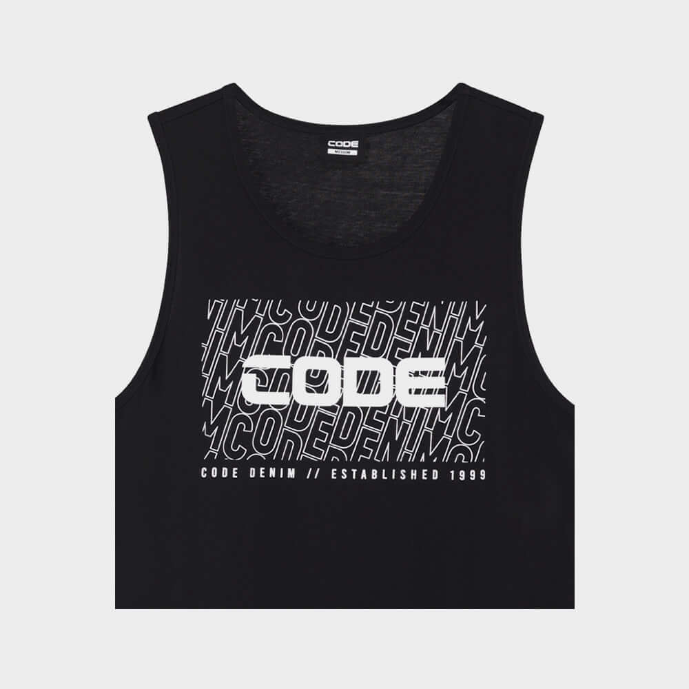Code Mens Graphic Vest Black