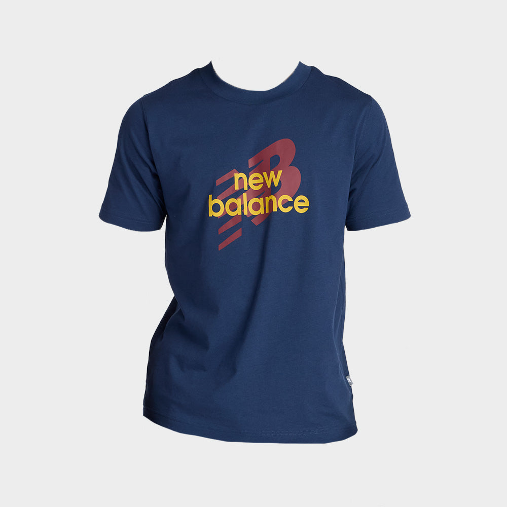 New Balance Mens Sport Angular Logo Tee Navy