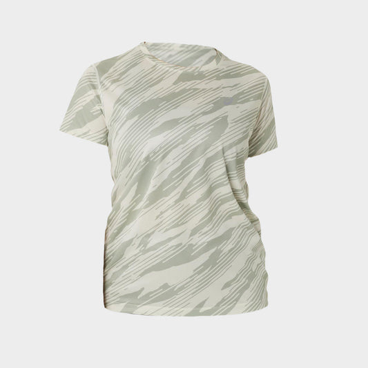Asics Womens Core All Over Print Tee Beige