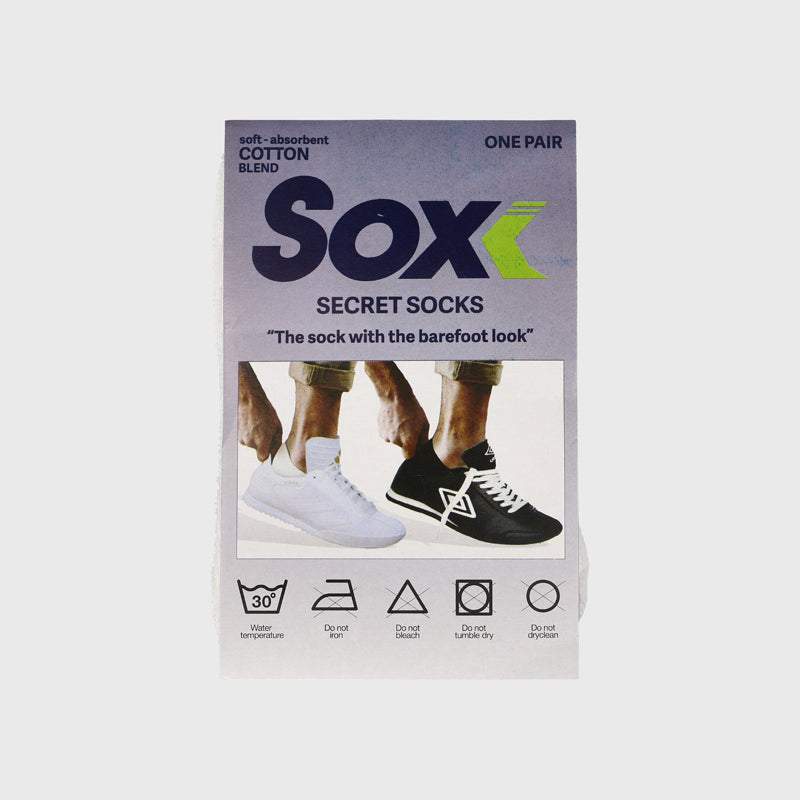 Sox Single Invisible Towel Socks White