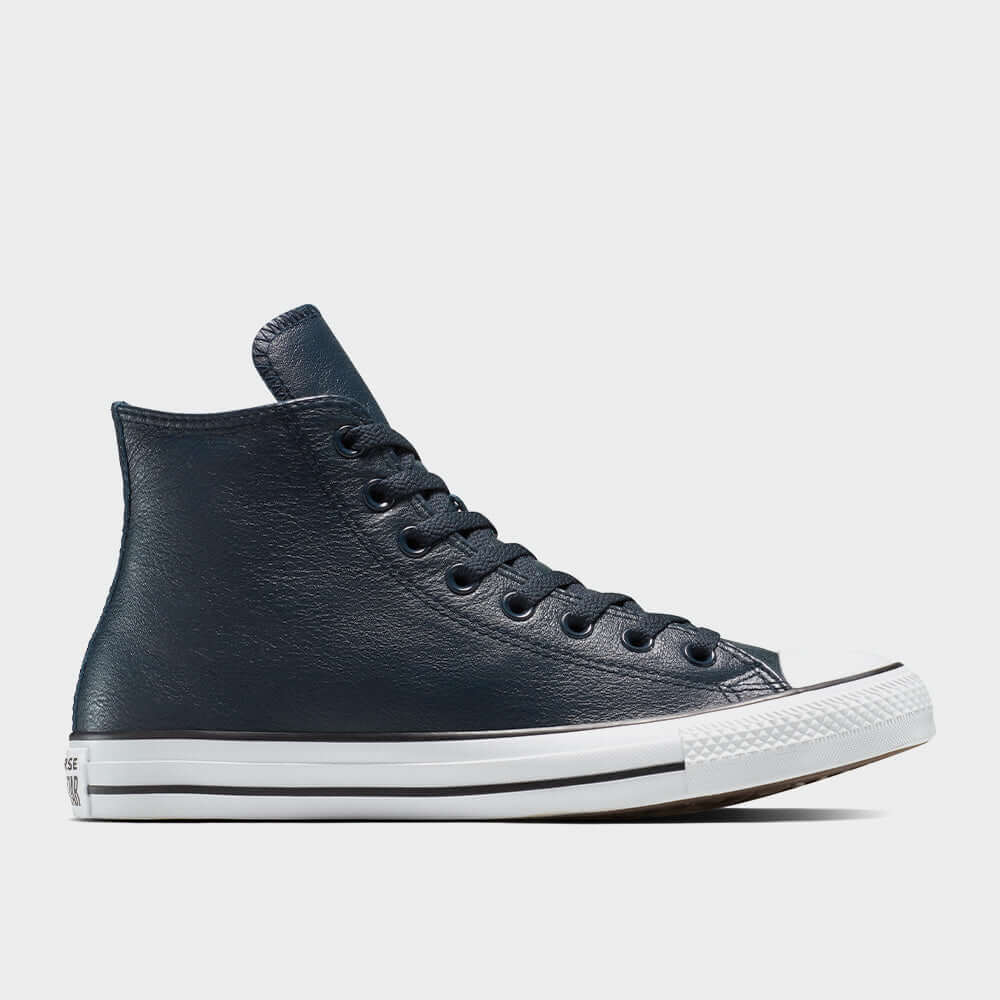 Sneakers Black Leather Converse High Tops Uk Chuck Taylor High