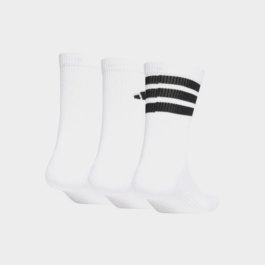 ADIDAS 3 Pack Logo 3 Pack Socks WHITE