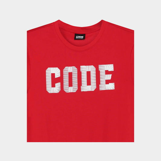 CODE MENS Collegiate Puff Tee RED