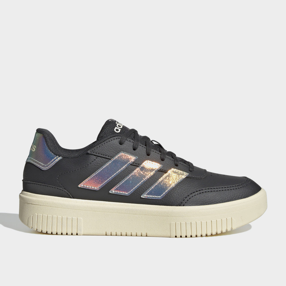 Adidas WOMENS Courtblock Bold Sneakers Black Adidas WOMENS Courtblock Bold Sneakers Black
