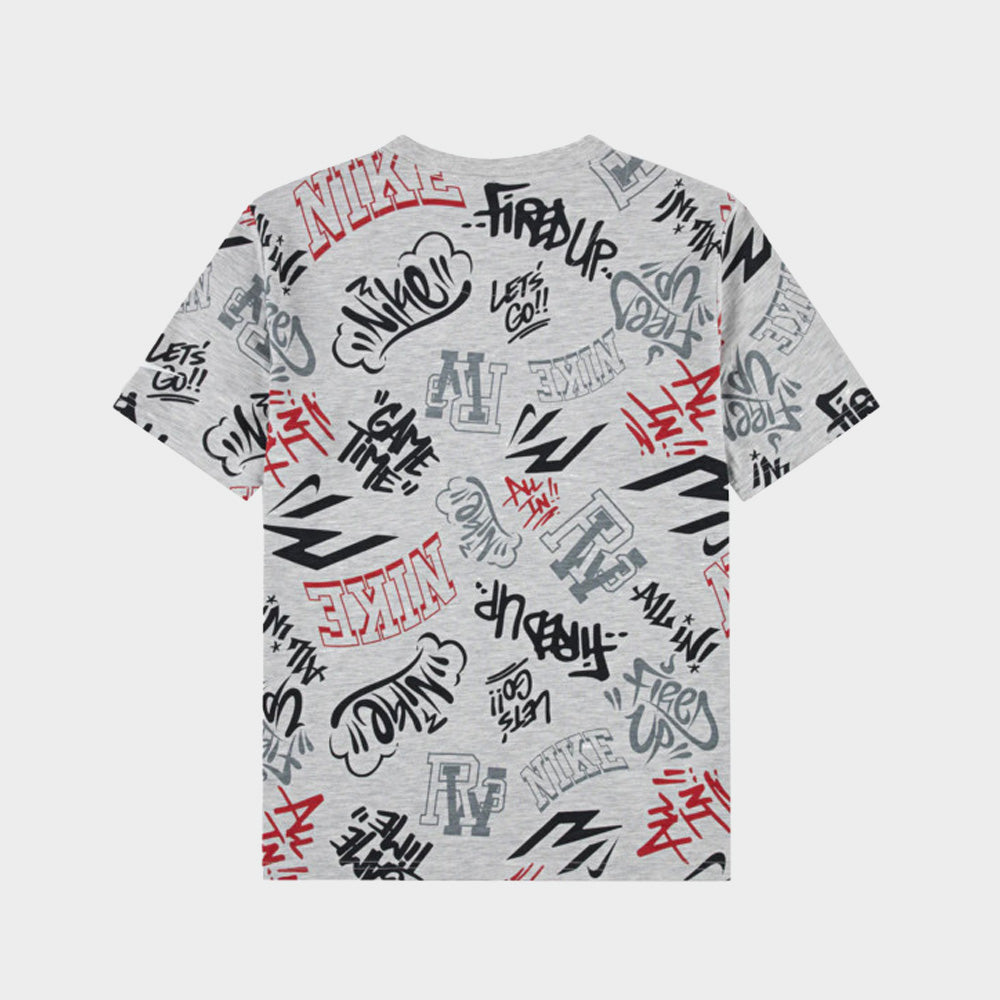 Nike Youth Graffiti Tag Tee Grey