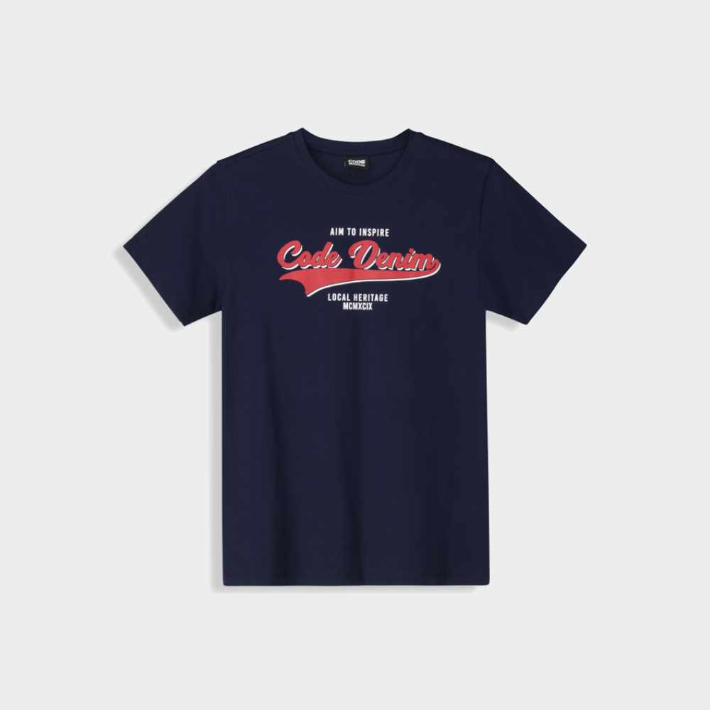 【別注】＜Are You Different×6＞TWO PEOPLE TEE CODE MENS Art Denim Graphic Tee BLUE – Tekkie Town