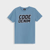 Code Mens Denim Bold Graphic Tee Blue