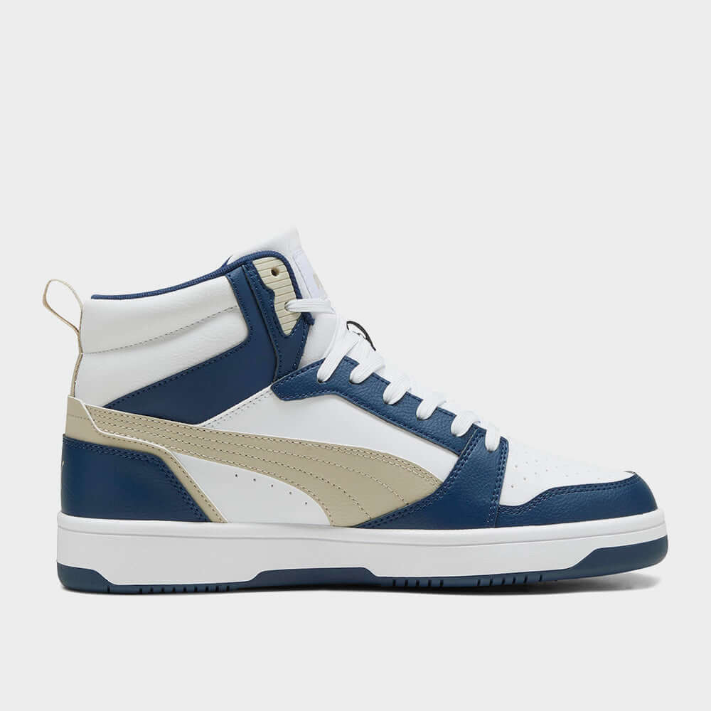 Puma Mens Rebound V6 Mid Sneakers Blue