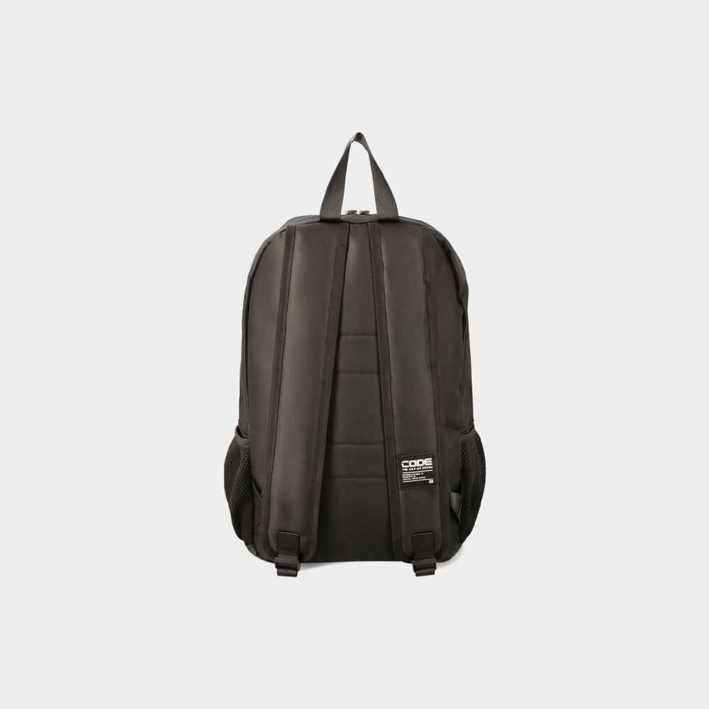 Code Front Buckle Backpack Black
