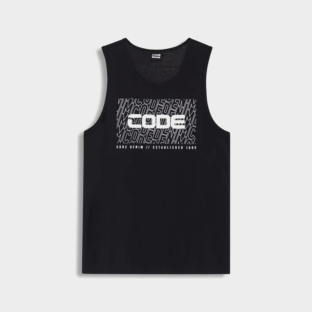 Code Mens Graphic Vest Black
