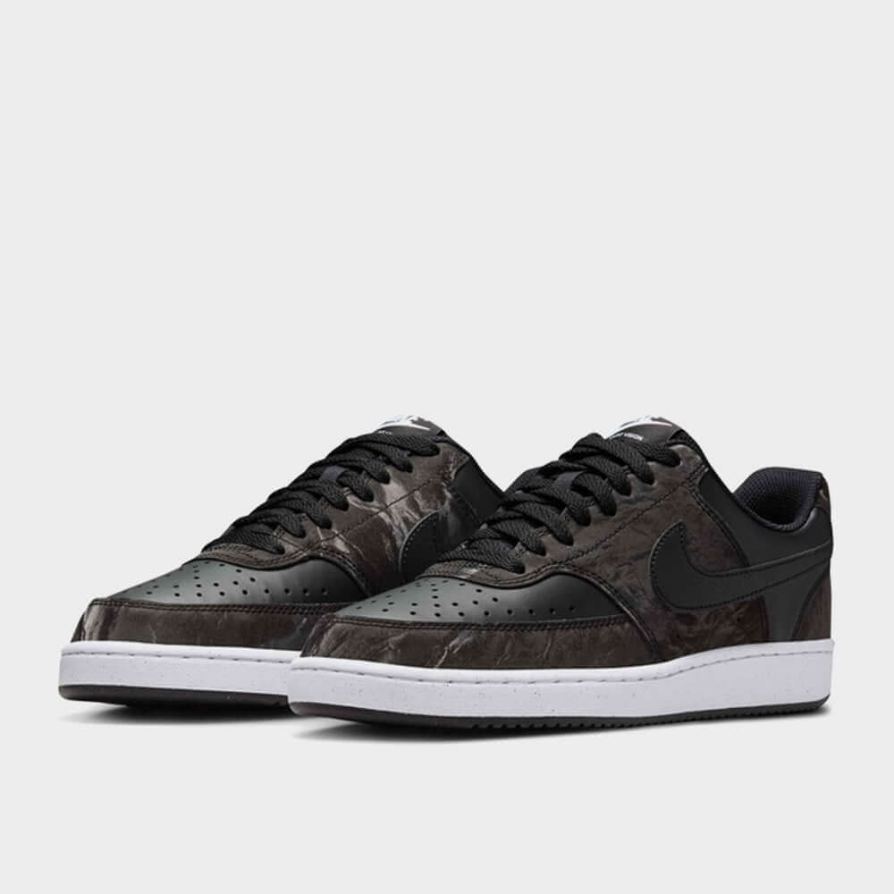 Nike Womens Court Vision Low Sneakers Black