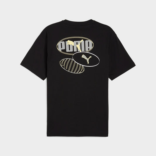 PUMA MENS Essential Logo Lab Relaxed Execution Tee BLACK
