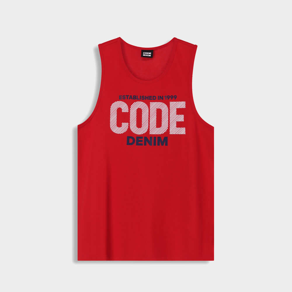 Code Mens Graphic Vest Red