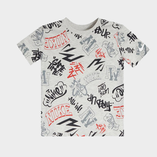 Nike Youth Graffiti Tag Tee Grey