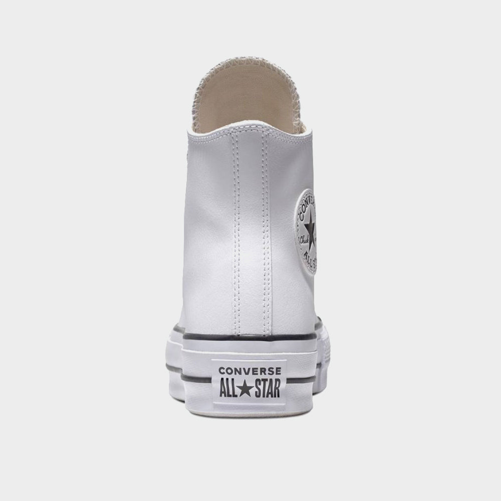 Converse Womens All Star Leather Platform High Top Sneakers White