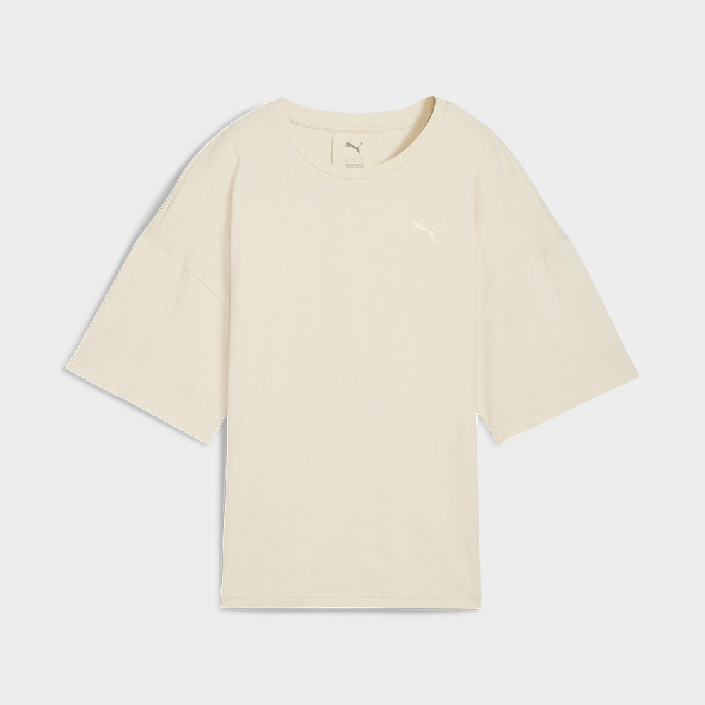 Puma Womens Her Oversized Tee Beige