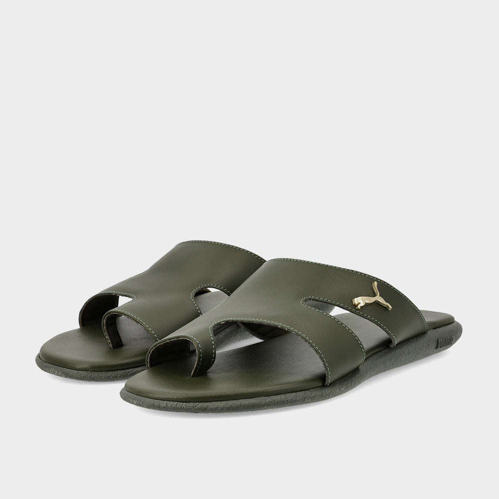 Puma Mens Sporty Magnet Slides Olive
