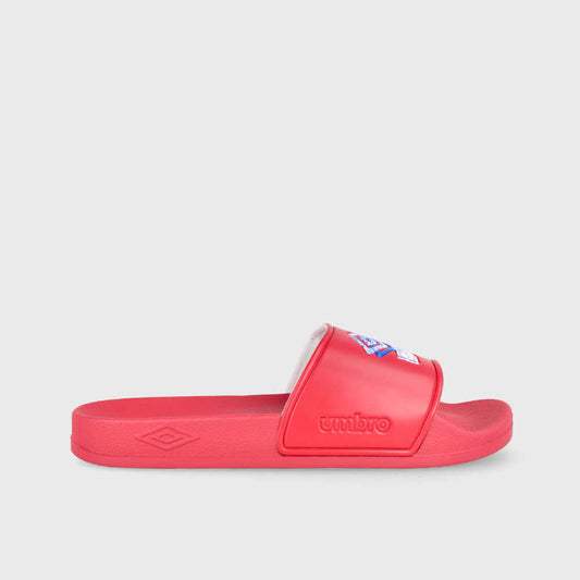 Umbro unisex maroon slide sandals with cushioned footbed and durable design for comfort and style.