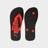 Puma Youth Essential Flip Ii Thong Sandals Black featuring red accents and cushioned EVA footbed.