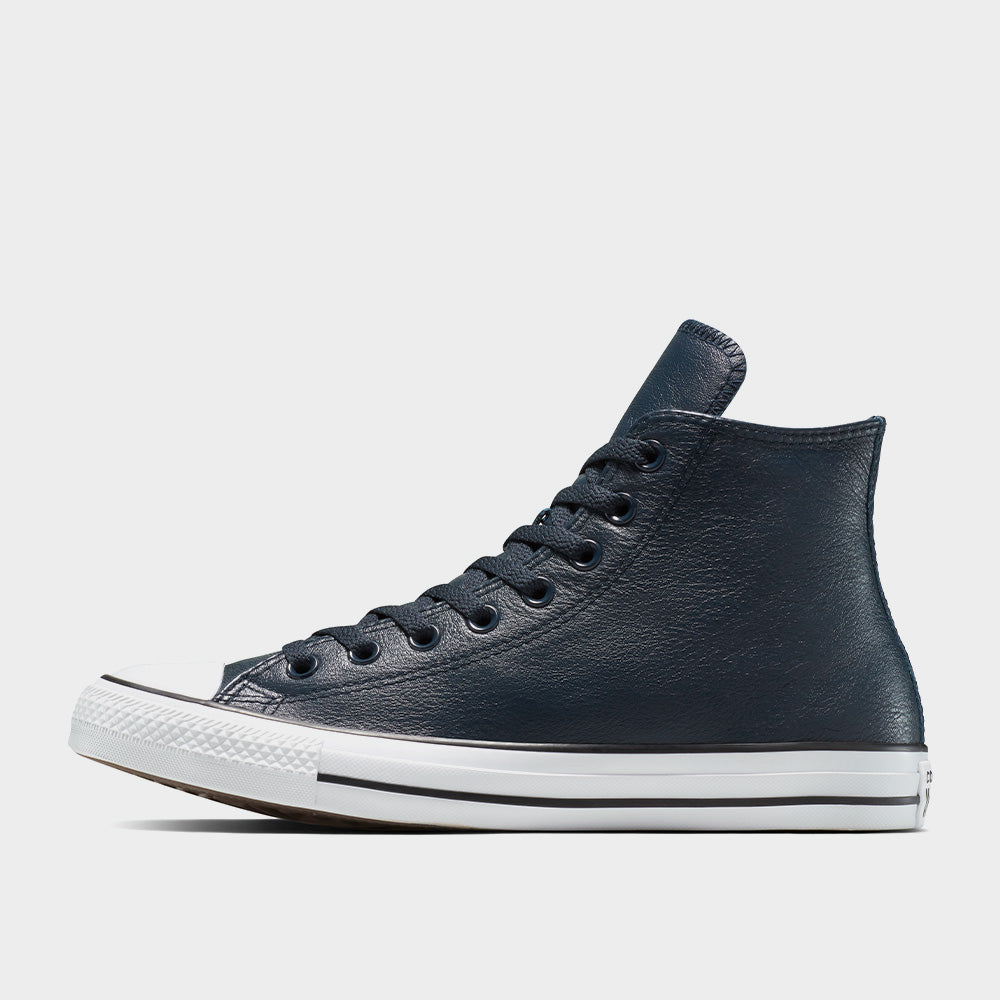 Converse Mens All Star Leather High Top Sneakers Blue