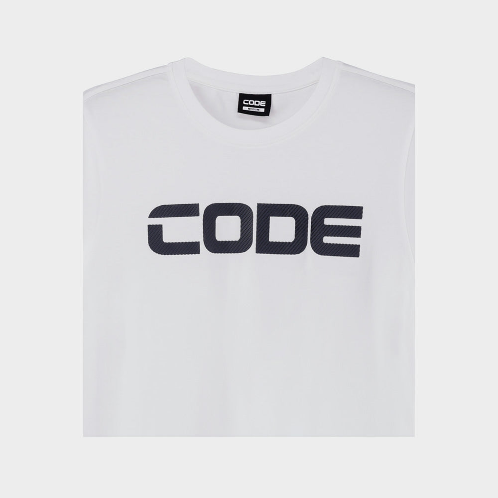 Code Mens HD Stripe Graphic Tee White