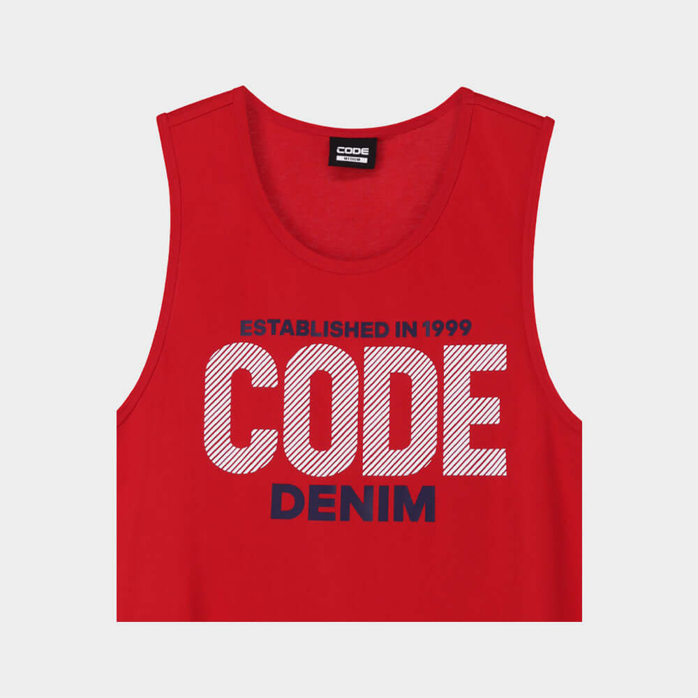 Code Mens Graphic Vest Red