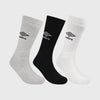 Umbro 3 Pack Diamond Crew Socks White