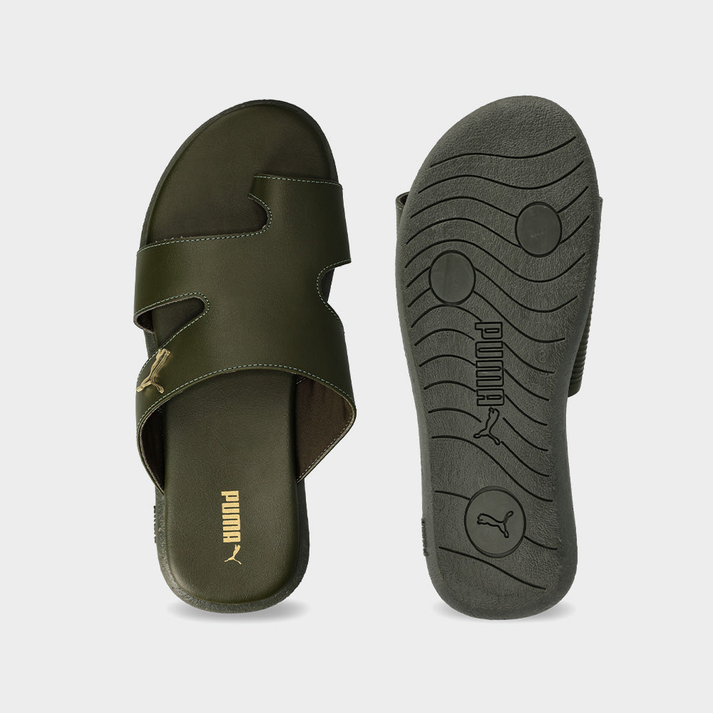 Puma Mens Sporty Magnet Slides Olive